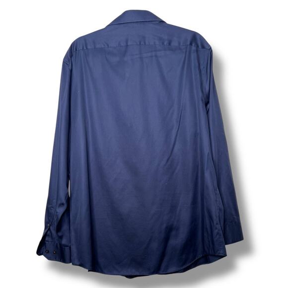 Men's Perry Ellis Portfolio Blue Slim Fit Long Sleeve Button Down XL - Picture 7 of 7